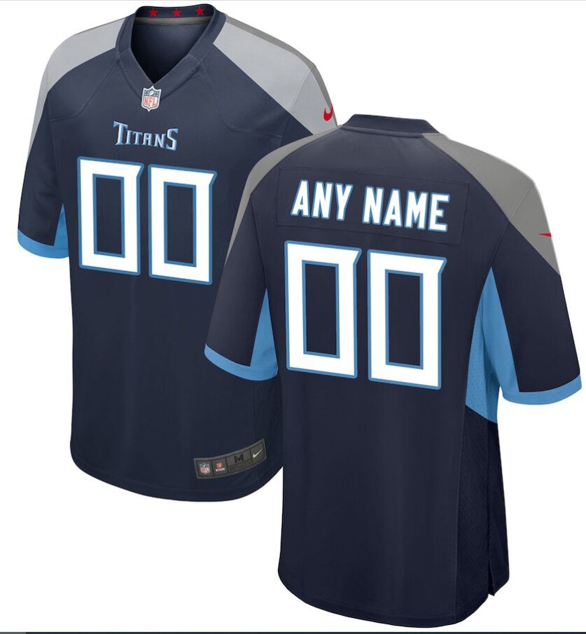 Men Custom Tennessee Titans Navy Blue 2025 NFL Draft First Round Pick Nike  Game Jersey->customized nfl jersey->Custom Jersey
